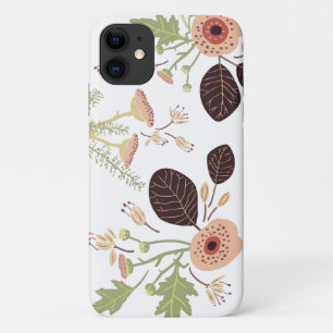 Case-Mate iPhone Case Jouer Peach Green Fleurs Jouées Feuilles