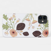 Coques Case-Mate iPhone Jouer Peach Green Fleurs Jouées Feuilles (Dos (Horizontal))