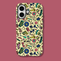 Joueur 1980s Doodle Art Motif