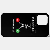 Coques Case-Mate iPhone Joueur de baseball Pitcher Capteur Baser (Verso (horizontal))