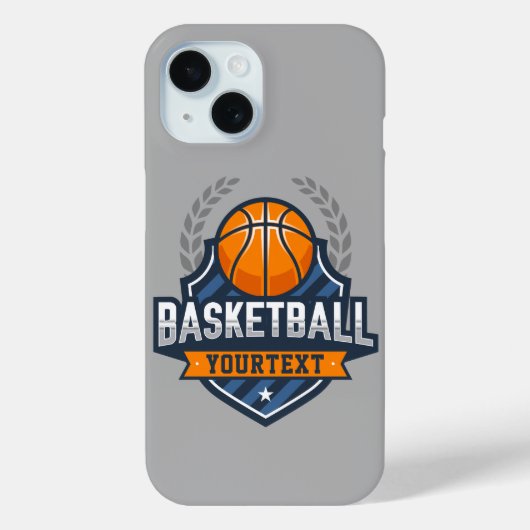 Coques Case-Mate iPhone Joueur de basket AJOUTER LE NOM Varsity School Tea (Verso)