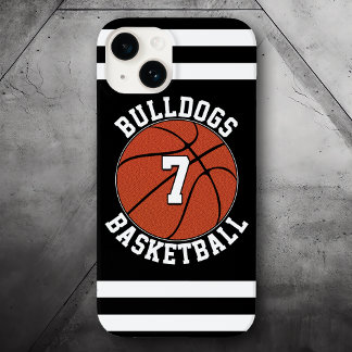 Coque Pour iPhone 14 Joueur de basket-ball Nom d'équipe personnalisé Nu