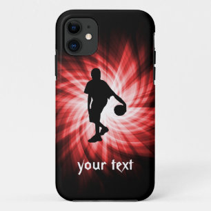 Coque iPhone 11 Joueur De Basket; Rouge