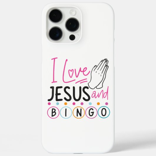 Coques Case-Mate iPhone Joueur de Bingo Jésus Foi Chrétien J'aime Jésus Un (Verso)