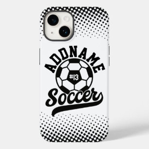 Coque Pour iPhone 14 Joueur de football AJOUTER LE NOM Équipe de footba