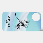 Coques Case-Mate iPhone Joueur de hockey sur glace (Verso (horizontal))