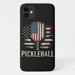 Case-Mate iPhone Case Joueur de Pickleball Drapeau américain Rétro Paddl