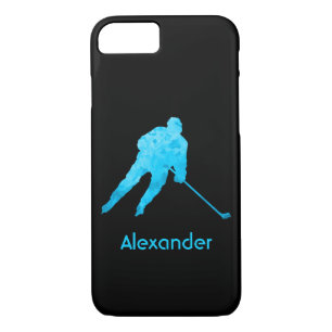 Case-Mate iPhone Case Joueur de téléphone de hockey sur glace nom noir t