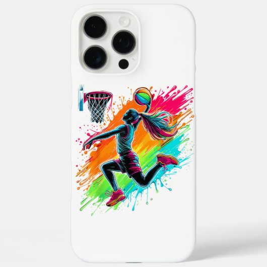 Coques Case-Mate iPhone Joueuse de basketball Basketteuse (Verso)