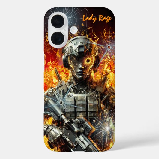 Coques Case-Mate iPhone Joueuse de soldat tactique futuriste (Verso)