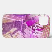 Coques Case-Mate iPhone Joueuse de volley-ball féminin rose violet numéro  (Verso (horizontal))