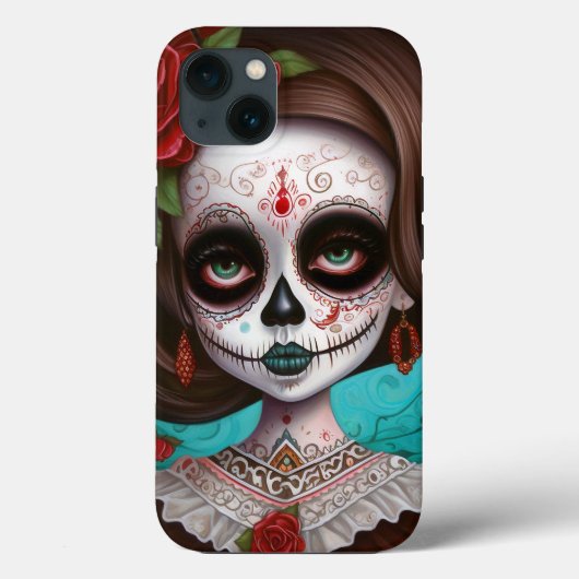 Coques Case-Mate iPhone Jour De La Fille Du Crâne Sucre Des Morts (Verso)