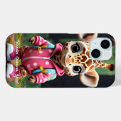 Coques Case-Mate iPhone "Jour de la Girafe pour bébé" (Verso (horizontal))