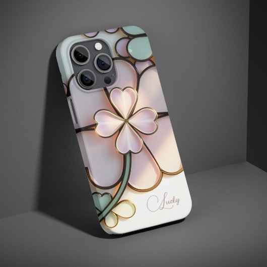 Coques Case-Mate iPhone Jour de la Saint Patrick Lucky Clover effet verre 
