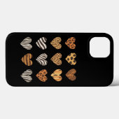 Coques Case-Mate iPhone Jour de la Saint-Valentin Cœur Léopard Mignon (Verso (horizontal))
