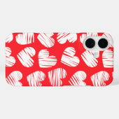 Coques Case-Mate iPhone Jour de la Saint-Valentin, le coeur griffé moderne (Verso (horizontal))