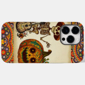 Coques Case-Mate iPhone Jour des morts/squelette/citrouille/Halloween (Verso (horizontal))