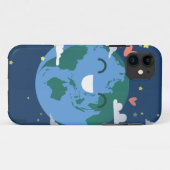 Coques Case-Mate iPhone jour des terres mignon (Dos (Horizontal))