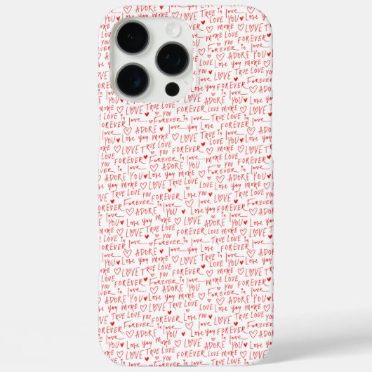 Coques Case-Mate iPhone Jour des Valentines Mots romantiques (Verso)
