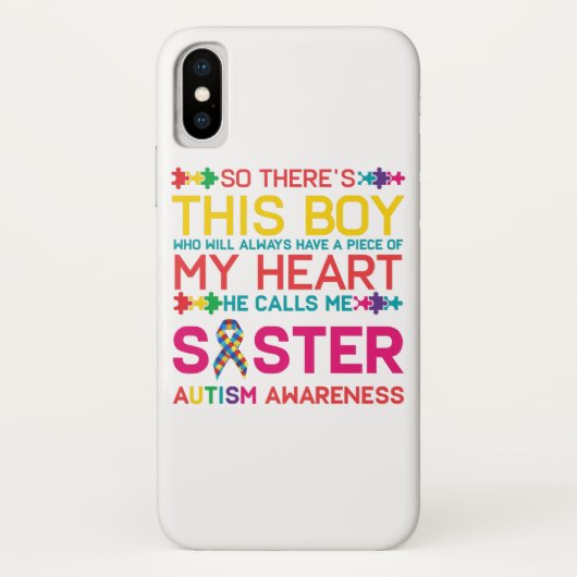 Coques Case-Mate iPhone Jour drôle de sensibilisation sur l'autisme de (Dos)