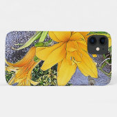 Coques Case-Mate iPhone Jour Jaune Doré Fleurs Lys Boud Girly Artwork (Dos (Horizontal))