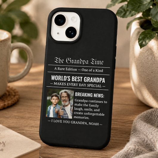Coques Case-Mate iPhone Journal Meilleur Papi Photo Noir