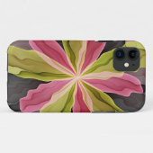 Coques Case-Mate iPhone Joy, Vert rose Anthracite Imaginaire Fleur Fractal (Dos (Horizontal))