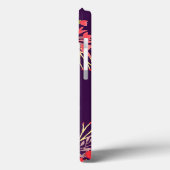 Coques Case-Mate iPhone Joyau violet Tone Aquarelle Fleurs Monogrammes (Verso / Gauche)
