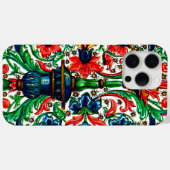 Coques Case-Mate iPhone Joyaux Tons Médiéval Fleurs Manuscrits Scrolls (Verso (horizontal))