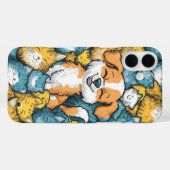 Coques Case-Mate iPhone Joyeuse Coupe dans une mer de chats (Verso (horizontal))