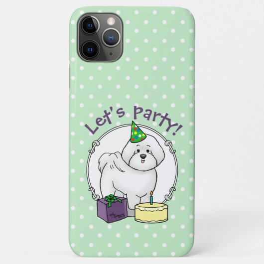 Coques Case-Mate iPhone Joyeuse fête d'anniversaire Bichon Frise Dog - mig (Dos)