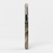 Coques Case-Mate iPhone Joyeuse Fleur Abstrait Beige Brown Floral Fractal (Dos/Droite)
