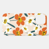 Coques Case-Mate iPhone Joyeuse fleur sèche peinte fleurit sans couture mo (Verso (horizontal))