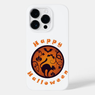 Coque Pour iPhone 14 Pro Joyeuse lanterne d'Halloween araignées et chauves-