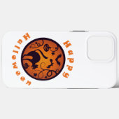 Coques Case-Mate iPhone Joyeuse lanterne d'Halloween araignées et chauves- (Verso (horizontal))