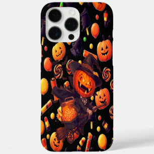 Coques iPhone 16 Pro Max Joyeuse oeuvre Citrouille d'Halloween