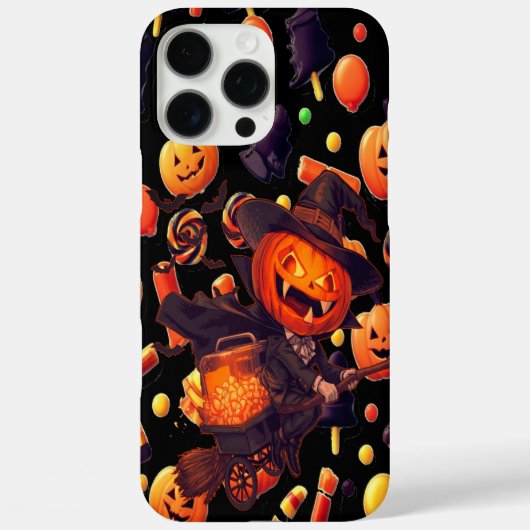 Coques Case-Mate iPhone Joyeuse oeuvre Citrouille d'Halloween (Verso)