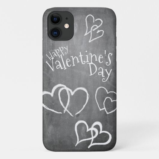 Coques Case-Mate iPhone Joyeuse Saint-Valentin sur un tableau noir (Dos)