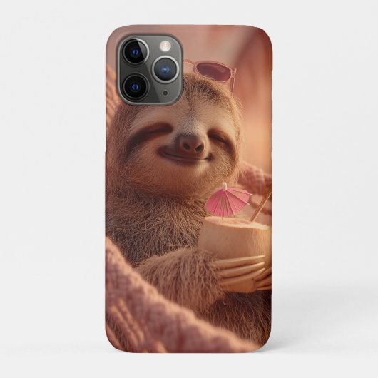 Coques Case-Mate iPhone Joyeuse Sloth Relaxant dans un hamac (Dos)