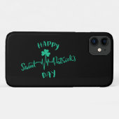 Coques Case-Mate iPhone Joyeuse St Patrick Day Battement de coeur trèfle (Dos (Horizontal))