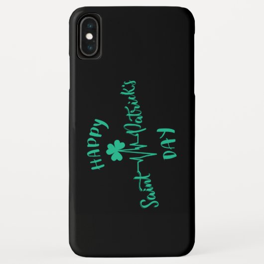 Coques Case-Mate iPhone Joyeuse St Patrick Day Battement de coeur trèfle (Dos)