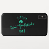 Coques Case-Mate iPhone Joyeuse St Patrick Day Battement de coeur trèfle (Dos (Horizontal))