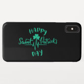 Coques Case-Mate iPhone Joyeuse St Patrick Day Battement de coeur trèfle (Dos (Horizontal))