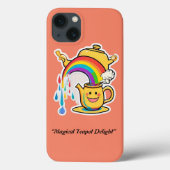 Coques Case-Mate iPhone "Joyeuse théière Rainbow Delight" (Verso)