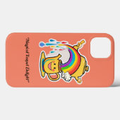 Coques Case-Mate iPhone "Joyeuse théière Rainbow Delight" (Verso (horizontal))