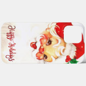 Coques Case-Mate iPhone Joyeuses fêtes, Santa Claus Retro (Verso (horizontal))