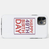 Coques Case-Mate iPhone Joyeux 49ème anniversaire. (Dos (Horizontal))