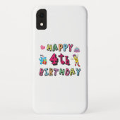 Coques Case-Mate iPhone Joyeux 4e anniversaire. 4 ans b-jour. (Dos)