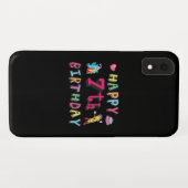 Coques Case-Mate iPhone Joyeux 7ème anniversaire. 7 ans. (Dos (Horizontal))