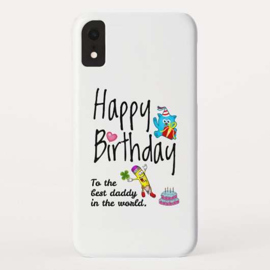 Coques Case-Mate iPhone Joyeux anniversaire au meilleur papa du monde (Dos)